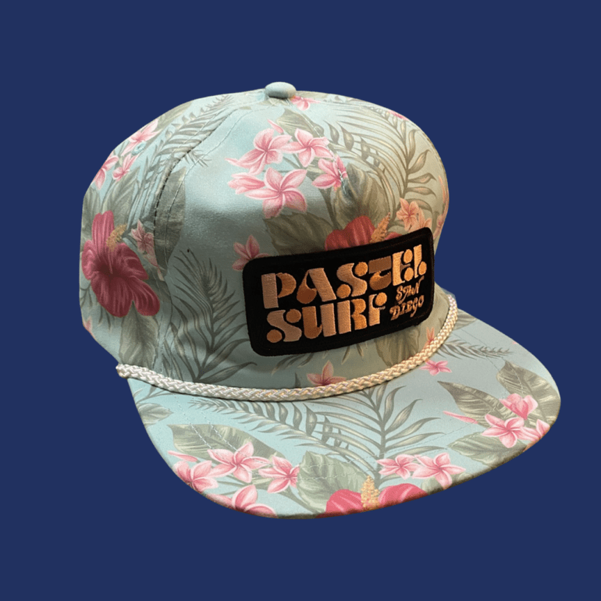 Pastel Surf Hibiscus hat